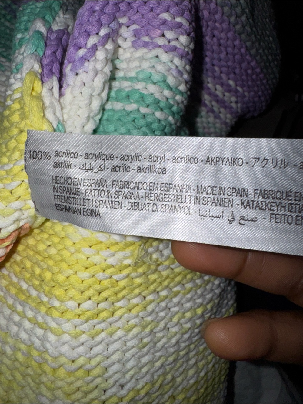Zara Striped Knit Midi Dress in Pastel Orange, Green, Purple, Yellow - Picture 10 of 13